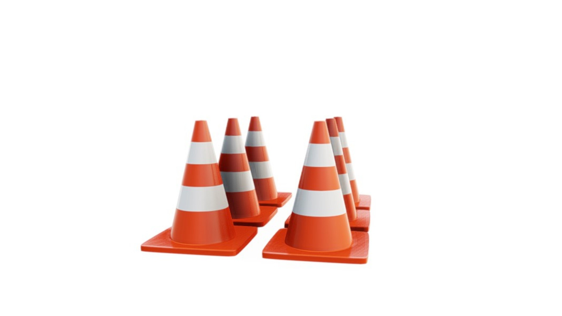 Road Safety Cone 3D model_2