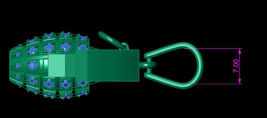  grenade pendant  3D print model_11
