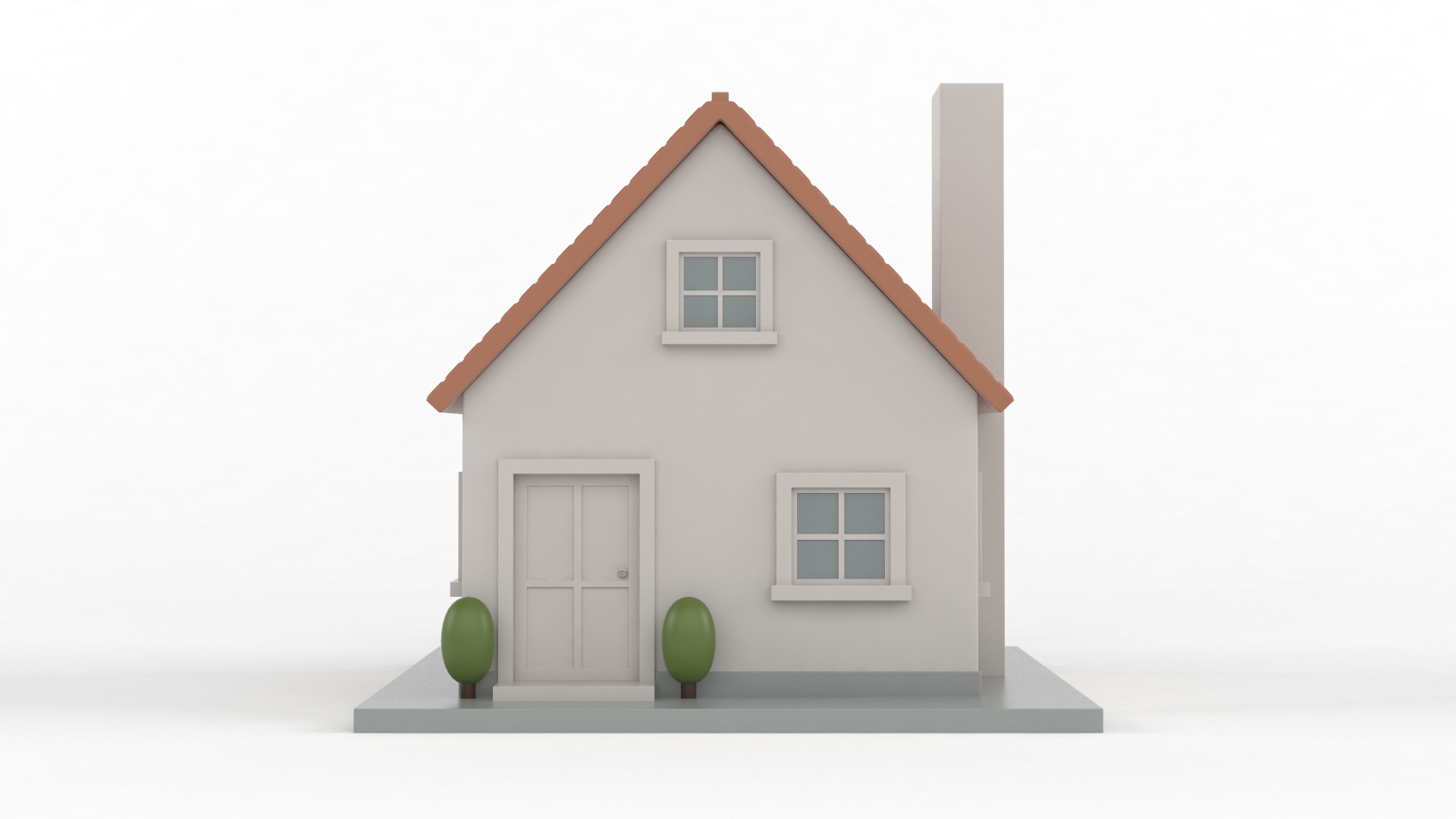 Cartoon House 3D model_1