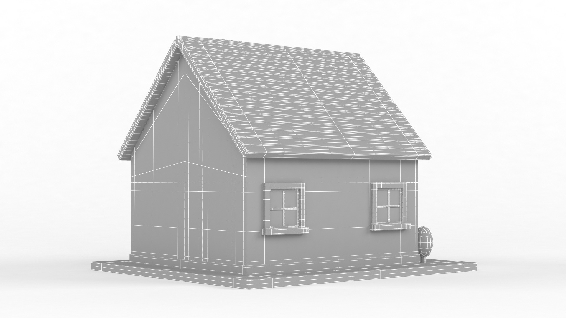 Cartoon House 3D model_8