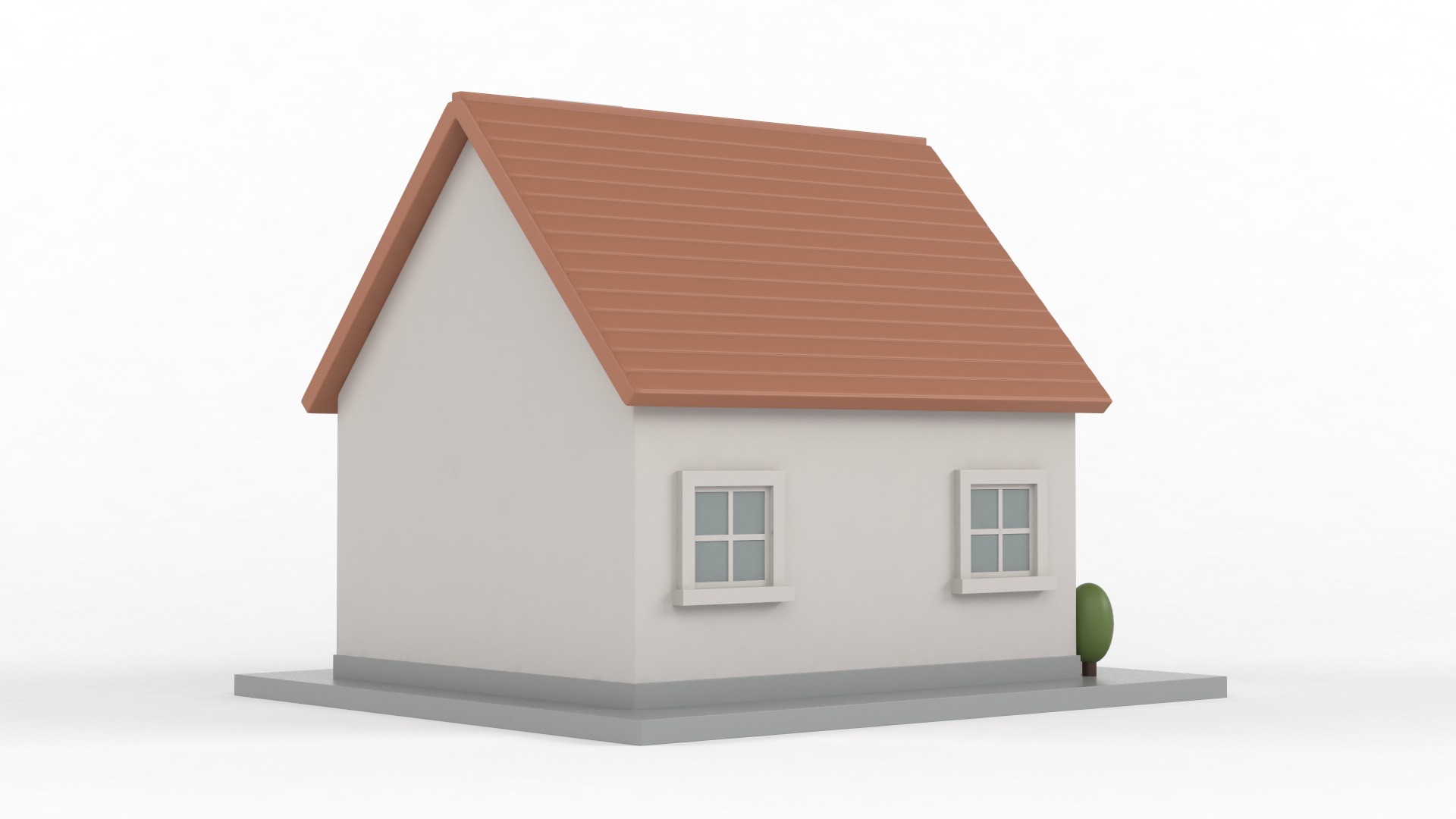 Cartoon House 3D model_3