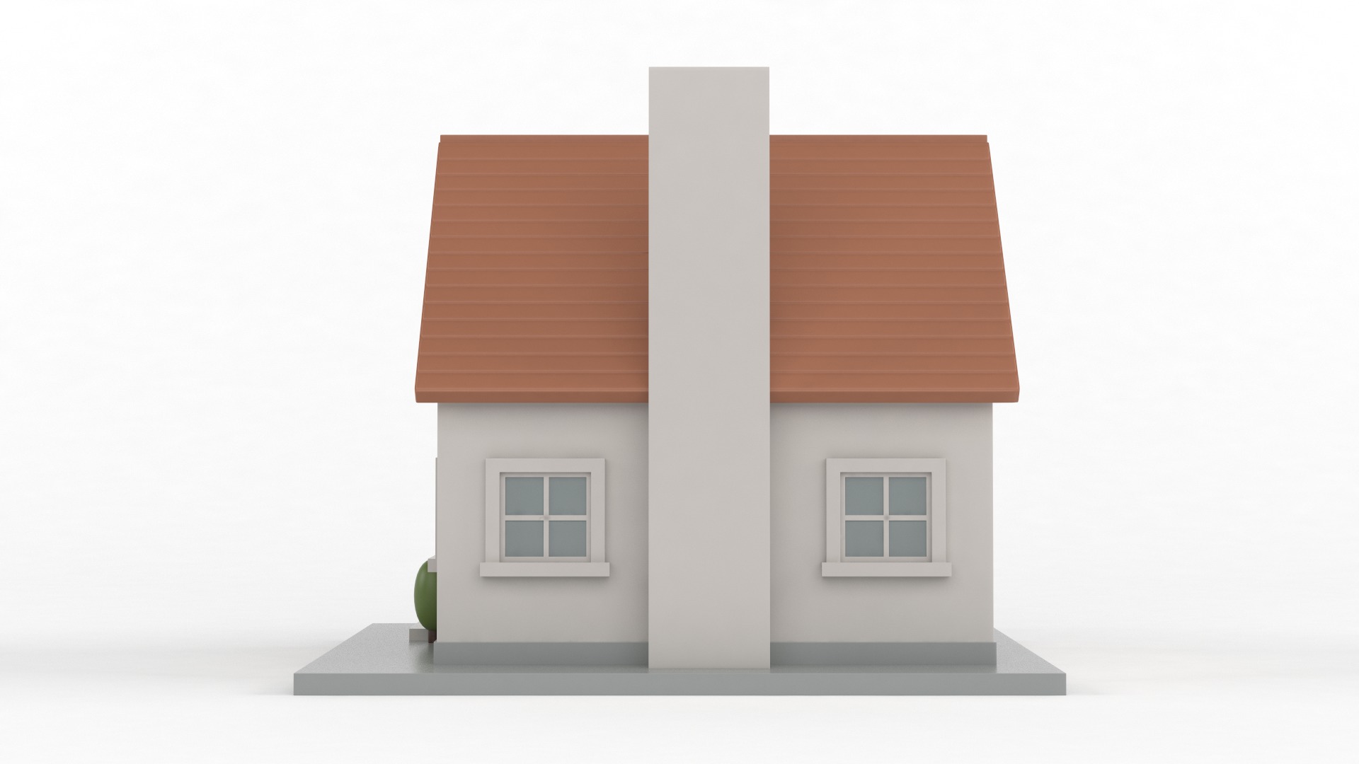 Cartoon House 3D model_2