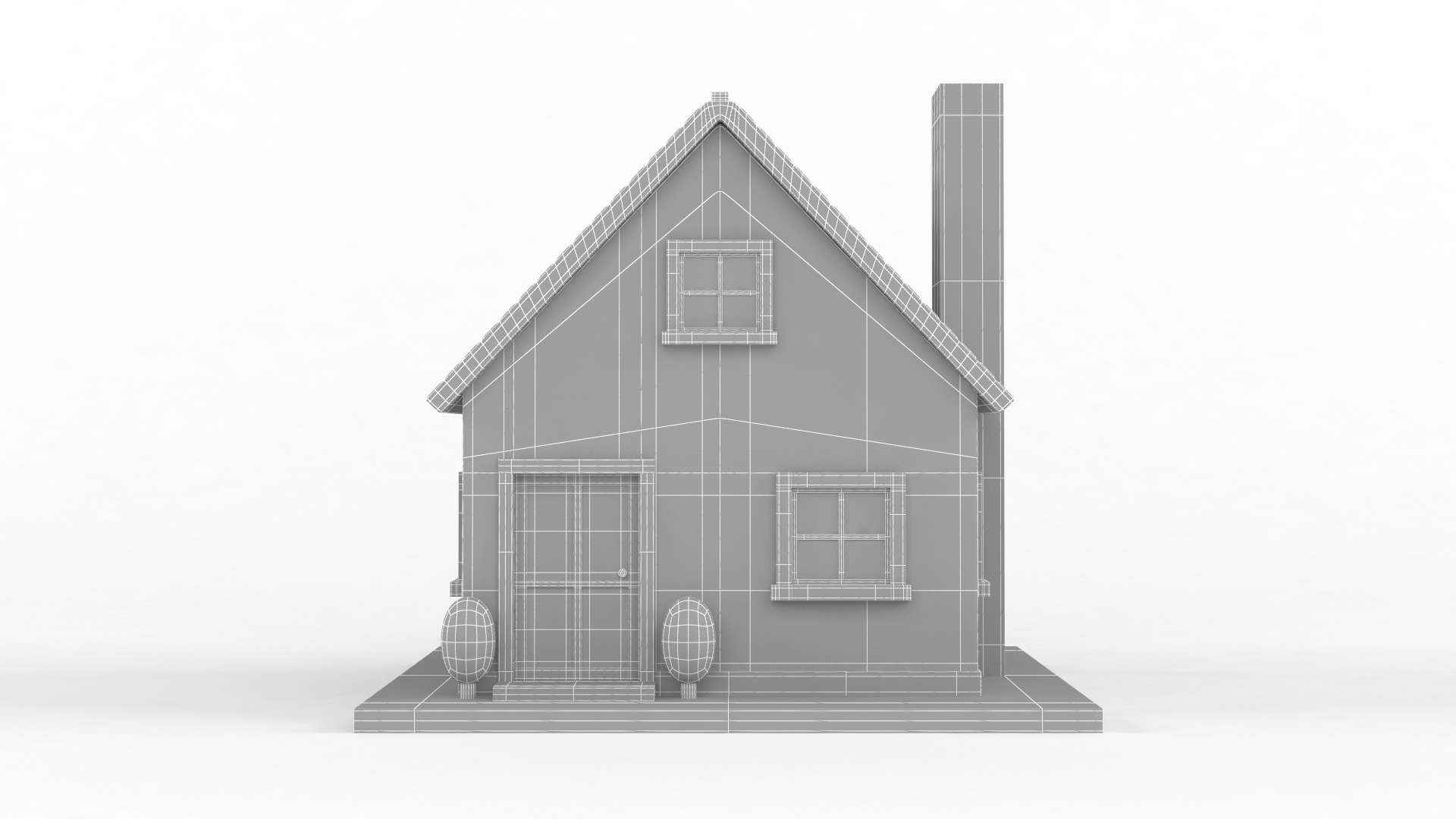 Cartoon House 3D model_6