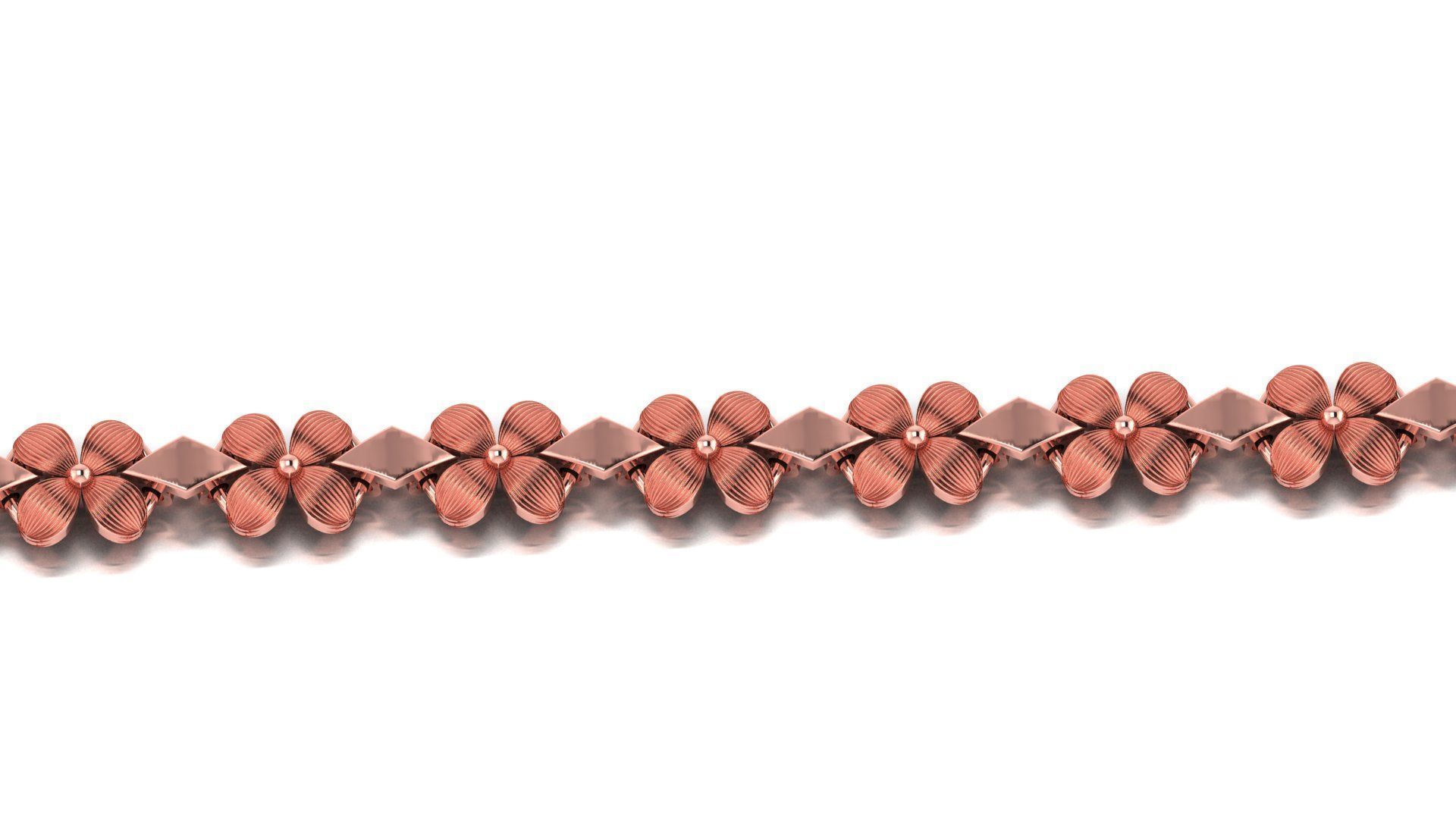 BEST Light Weight FLOWER Bracelets-Ladies Bracelets 3D print model_2