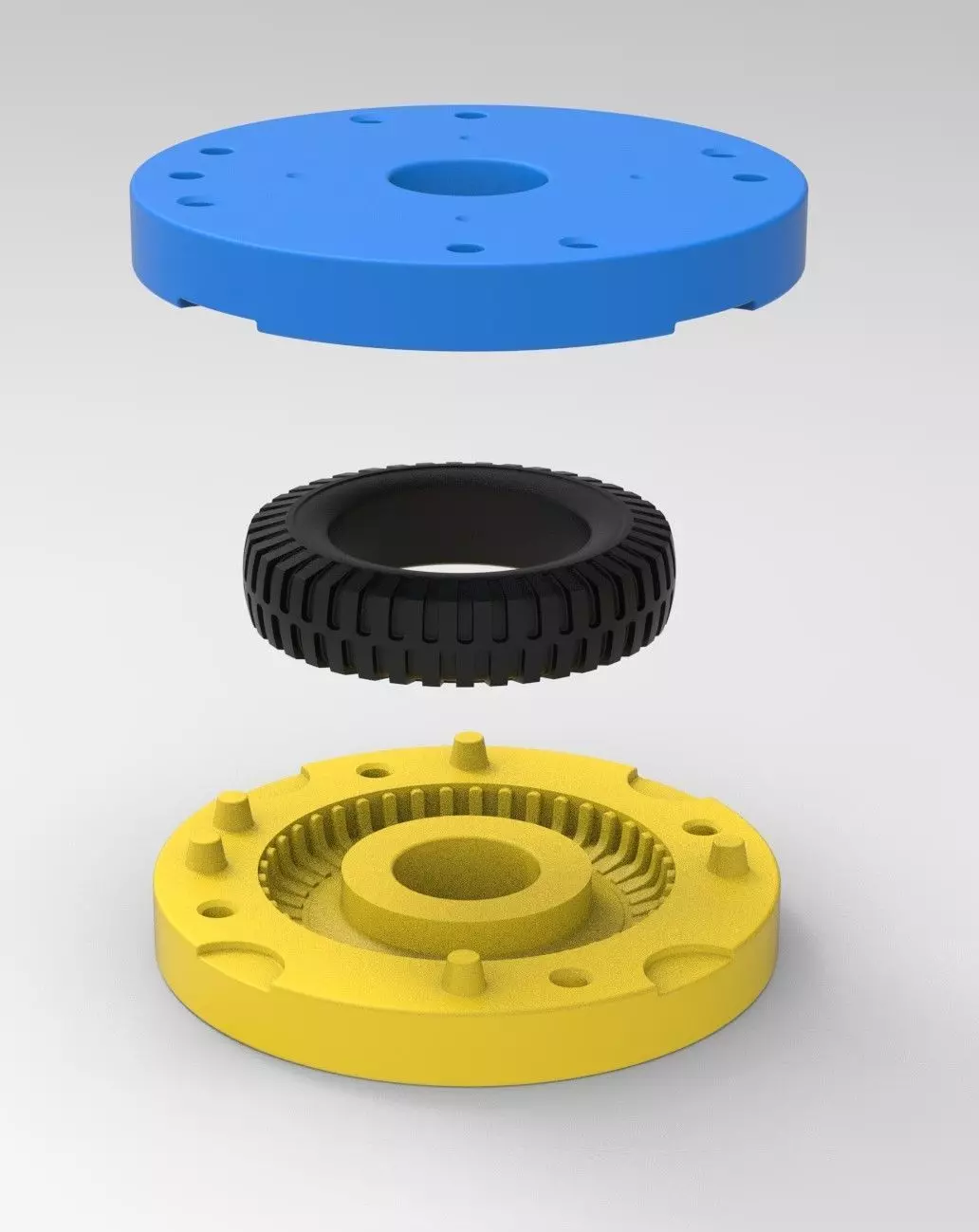 Mold for diecast tire 3 Scale 1 to 10 and 1 to 14 and 1 to 25 3D print model_0