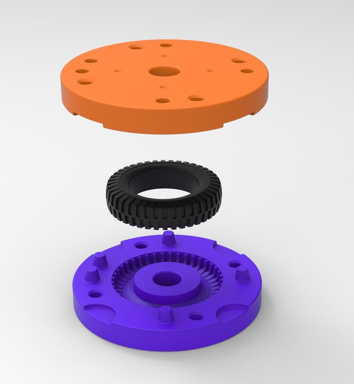 Mold for diecast tire 3 Scale 1 to 10 and 1 to 14 and 1 to 25 3D print model_8