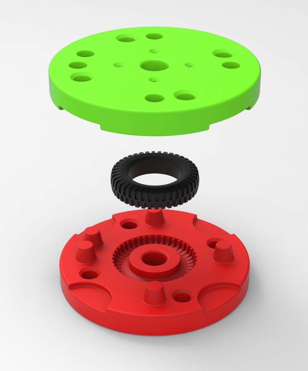 Mold for diecast tire 3 Scale 1 to 10 and 1 to 14 and 1 to 25 3D print model_11