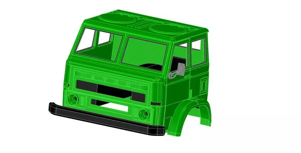 Alternative Star 266 cab for the WPL together with the interior 3D print model