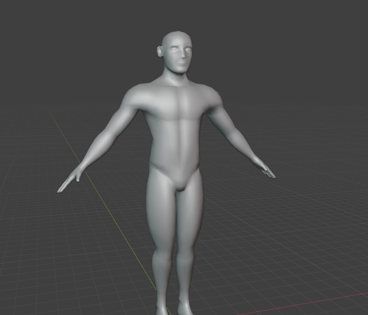 Male Base Mesh Free low-poly 3D model_1