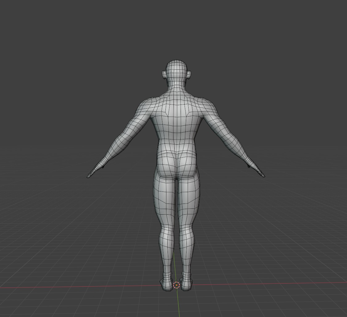 Male Base Mesh Free low-poly 3D model_2