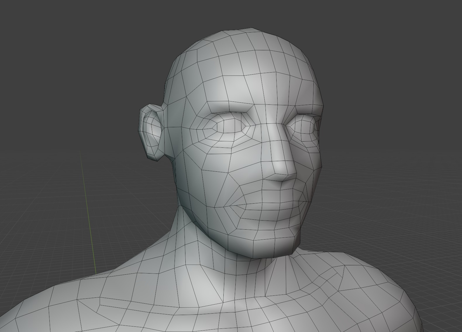 Male Base Mesh Free low-poly 3D model_4