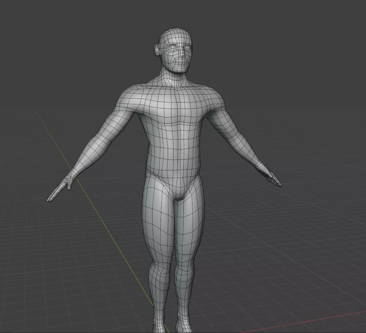 Male Base Mesh Free low-poly 3D model_0