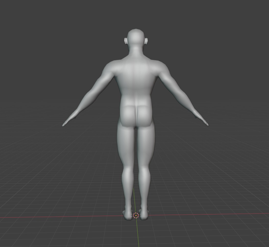 Male Base Mesh Free low-poly 3D model_3
