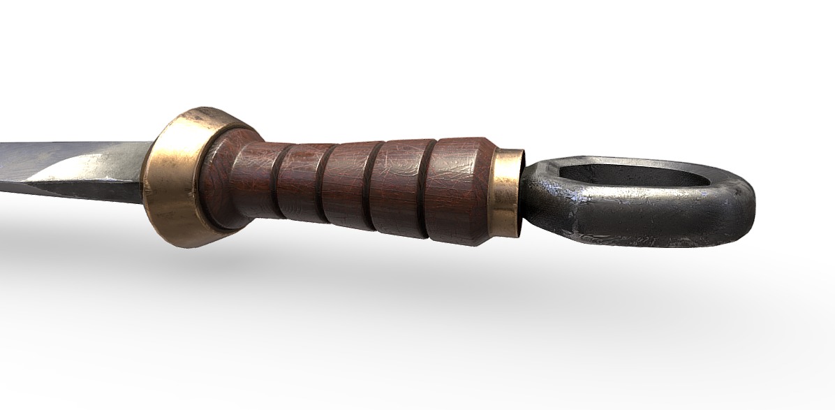 Medieval Dagger Authentic 3D Model for Historical Visualizations 3D model_1