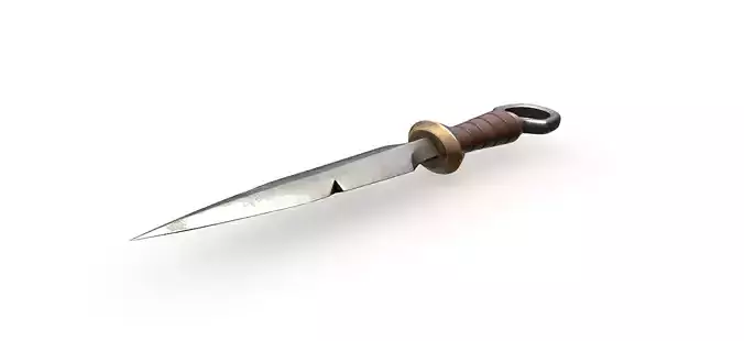 Medieval Dagger Authentic 3D Model for Historical Visualizations