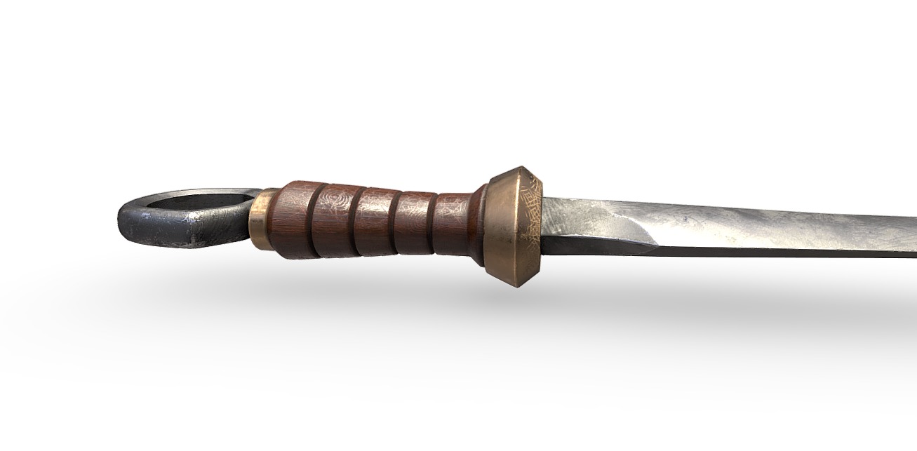 Medieval Dagger Authentic 3D Model for Historical Visualizations 3D model_4