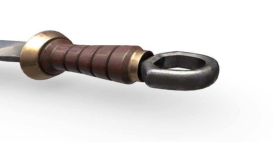 Medieval Dagger Authentic 3D Model for Historical Visualizations 3D model_2