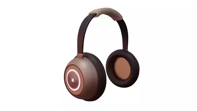 headphones lowpoly game ready audio and music asset
