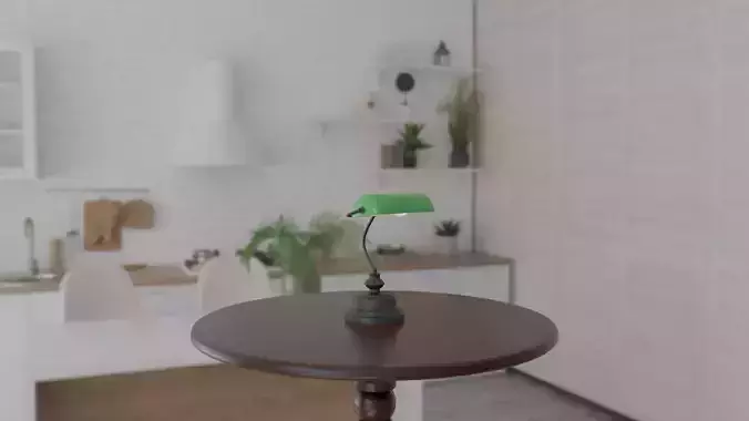High-Poly Desk Lamp 3D Model