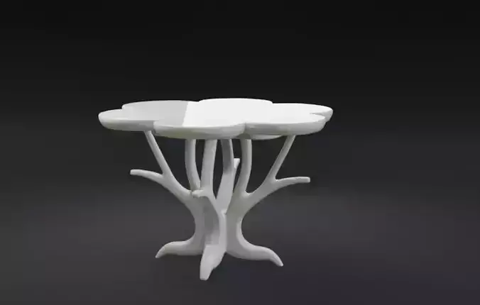 Plant Shaped Wooden Table