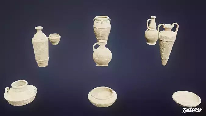 ANCIENT RUINS - Pottery 01 - LOW POLY