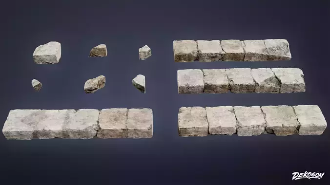 ANCIENT RUINS - Stair Step 01 - LOW POLY