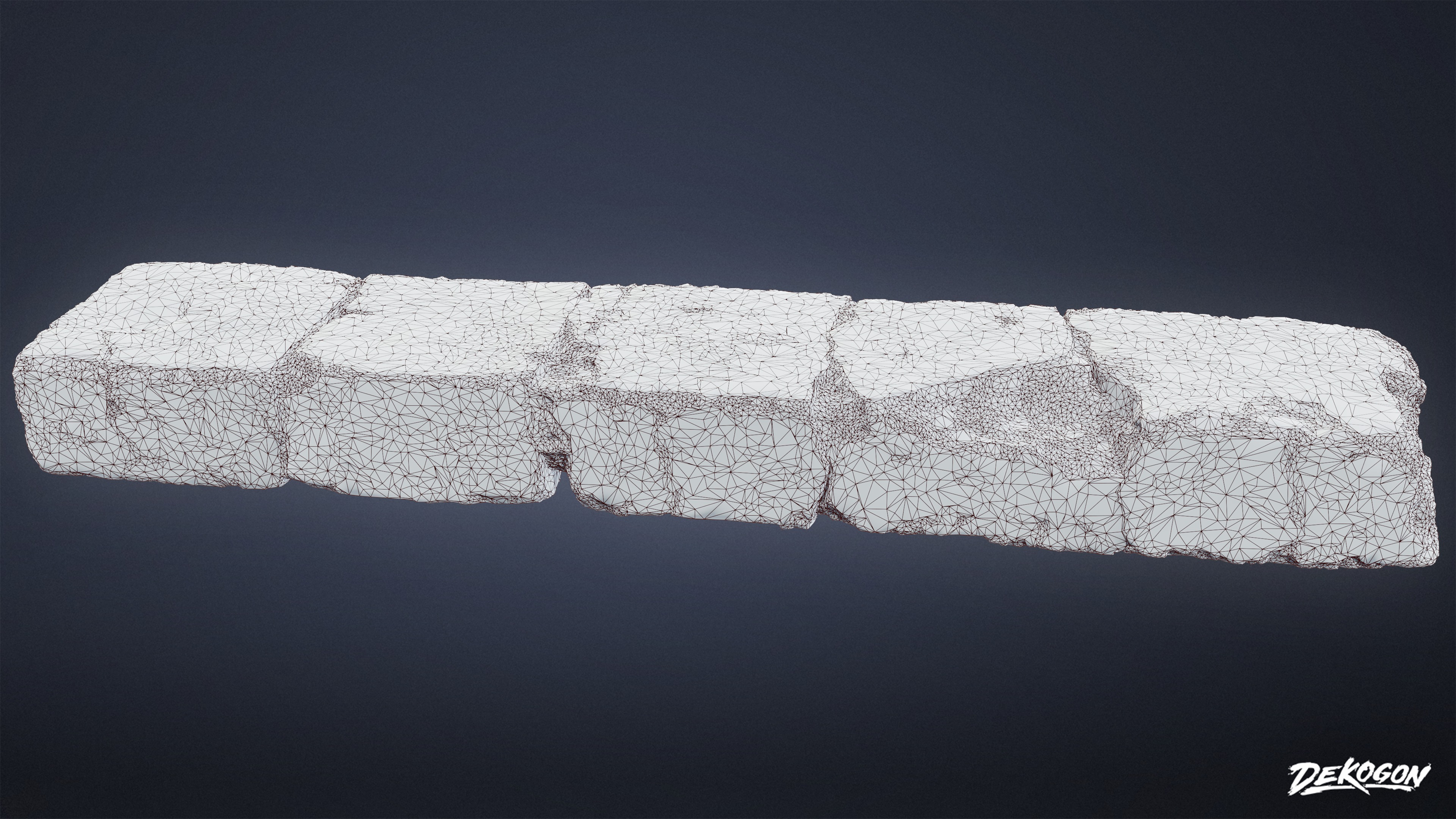 ANCIENT RUINS - Stair Step 01 - LOW POLY Low-poly 3D model_8