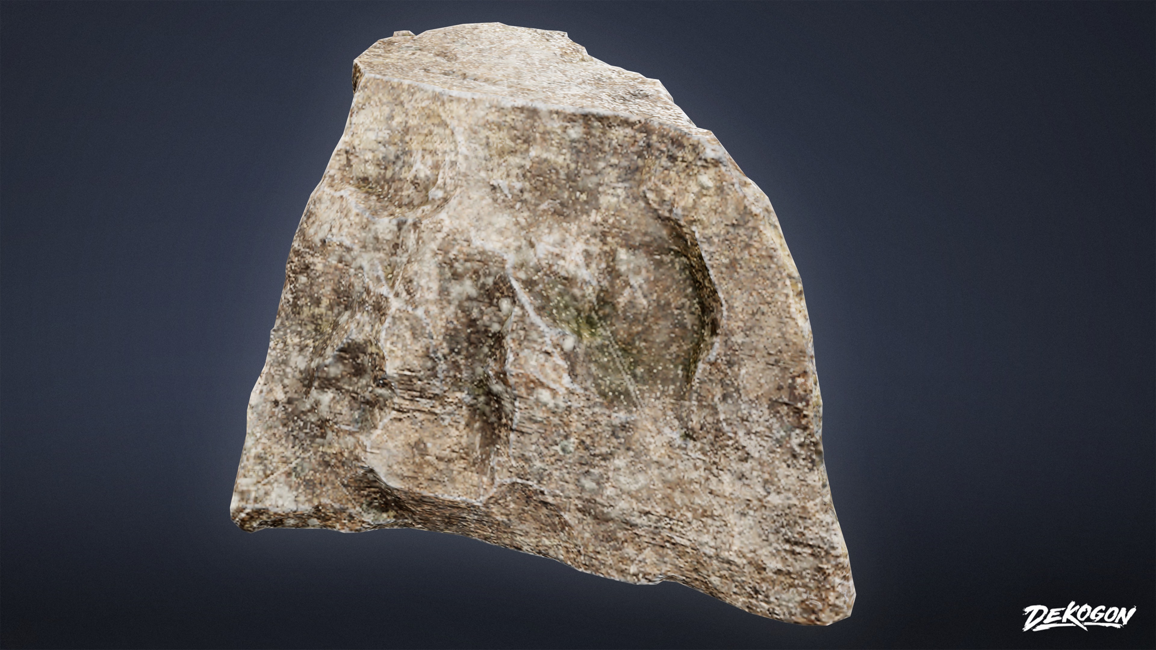 ANCIENT RUINS - Stair Step 01 - LOW POLY Low-poly 3D model_4