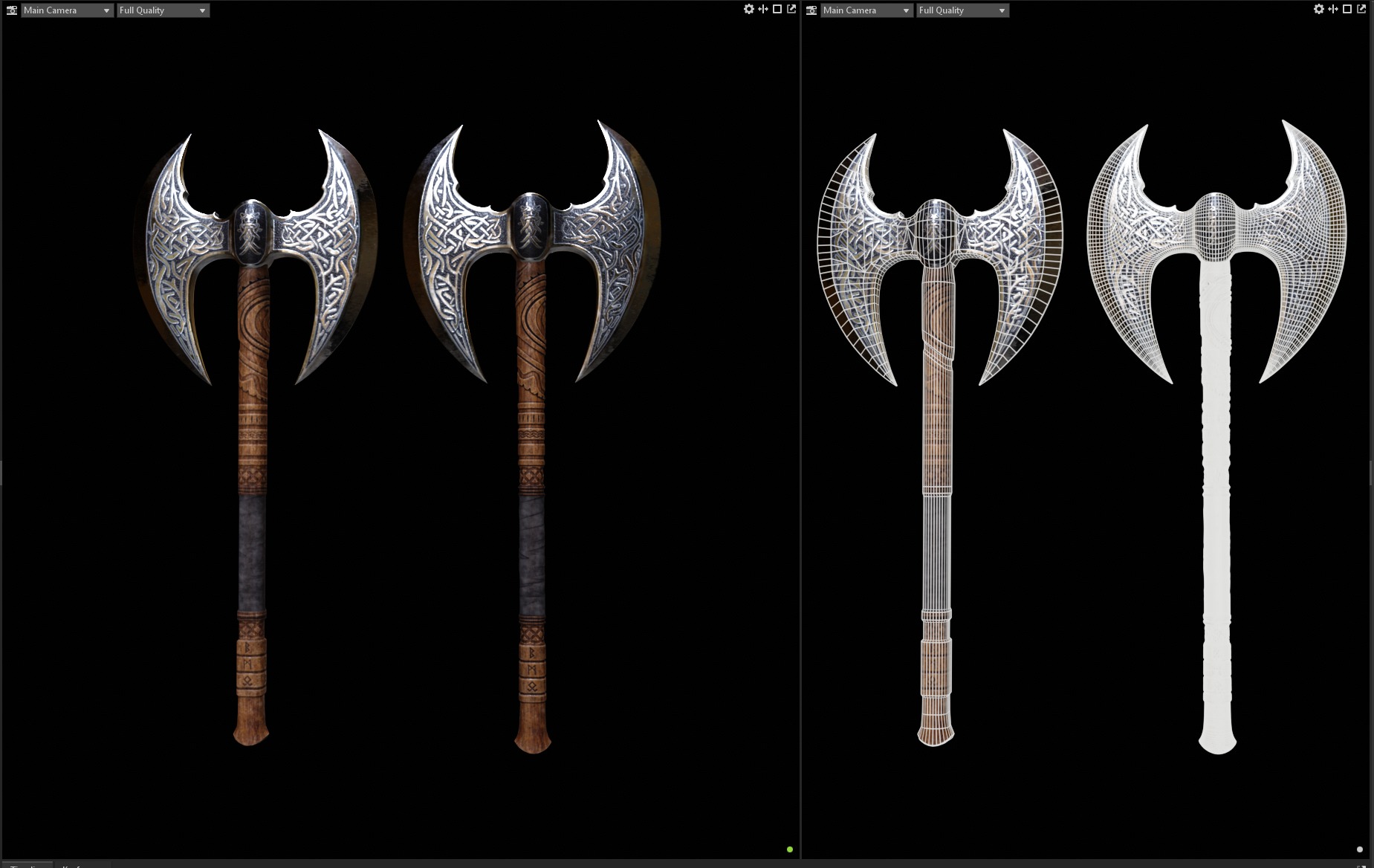 Viking Axe Prop Low-poly 3D model_6