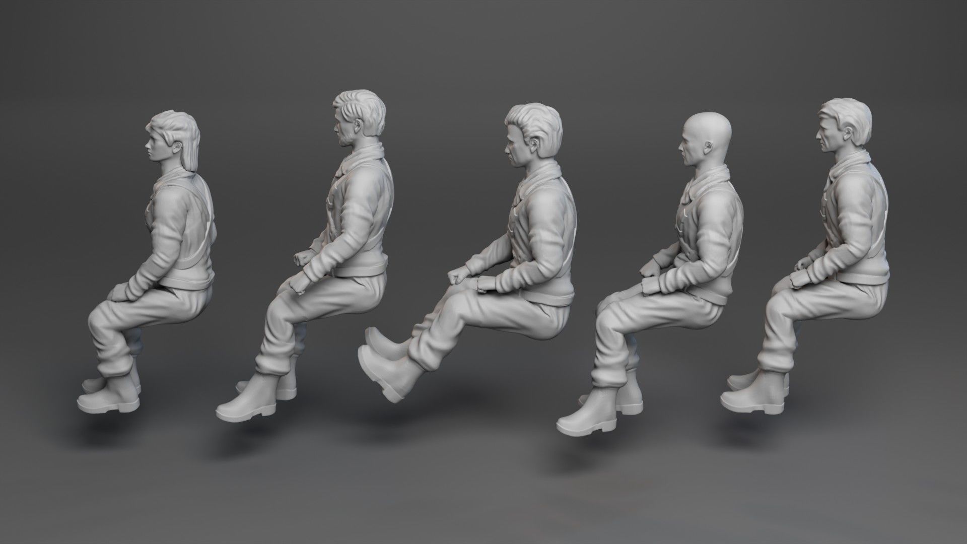 Fantastic voyage 1966 sitting figures 3D print model_3