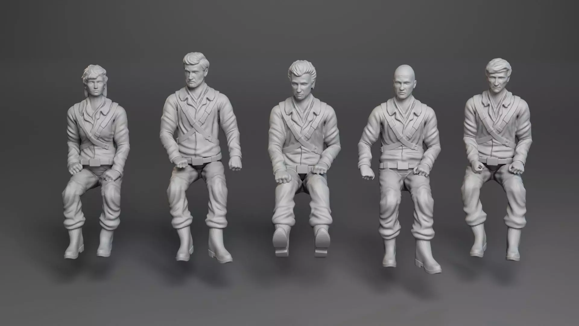 Fantastic voyage 1966 sitting figures 3D print model_0