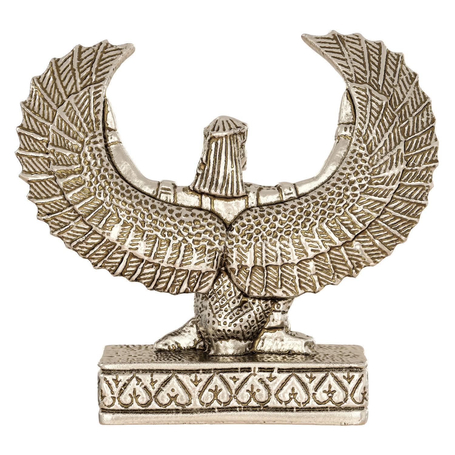 Egyptian figurine Goddess Isis 3D model_3