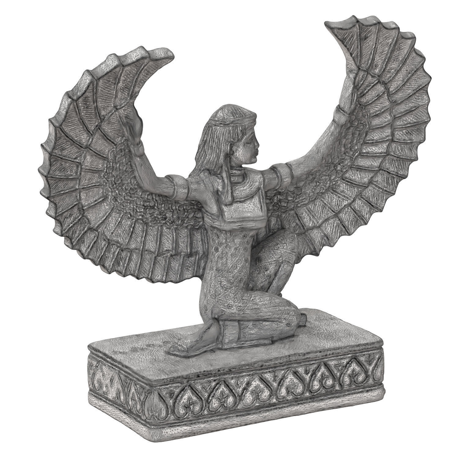 Egyptian figurine Goddess Isis 3D model_6