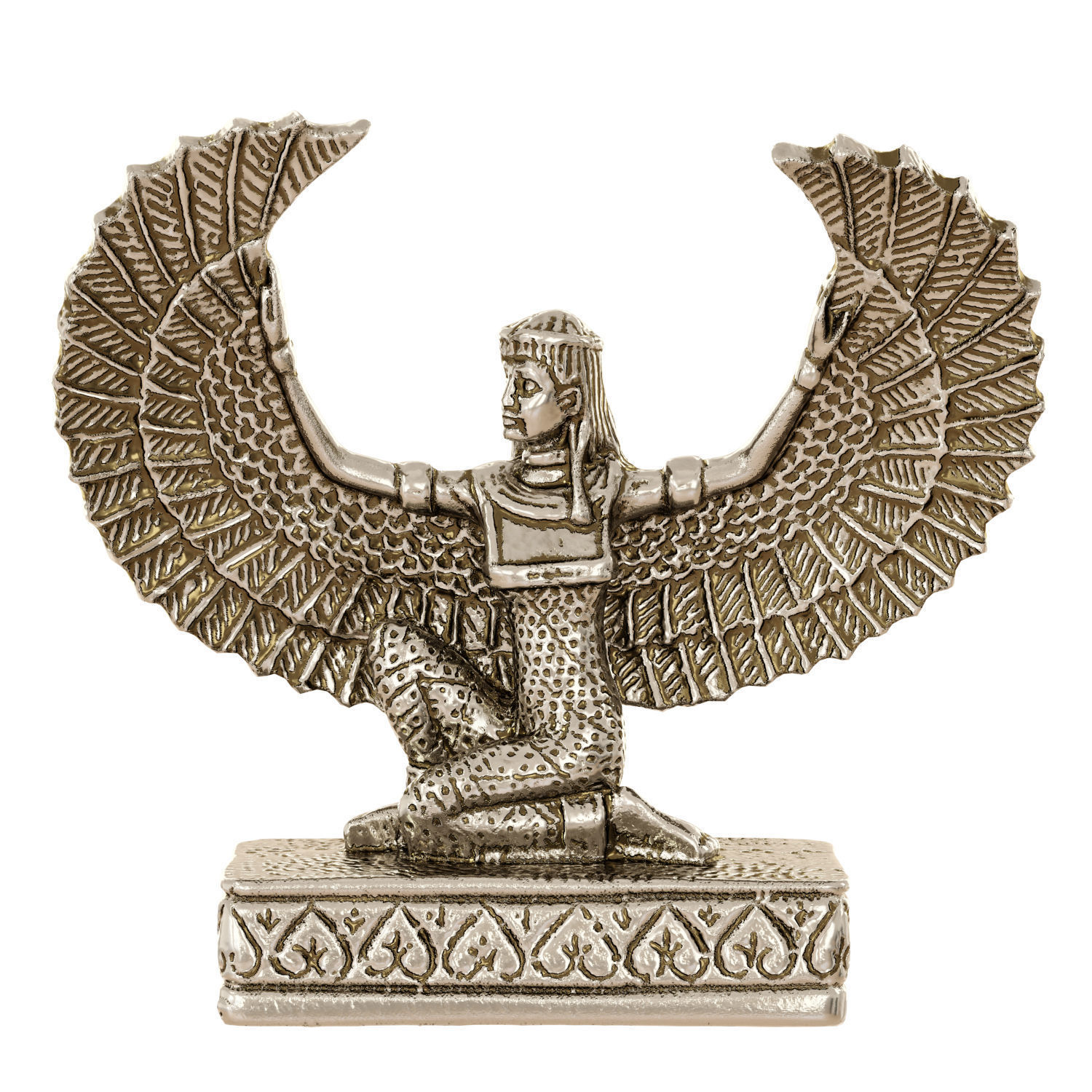 Egyptian figurine Goddess Isis 3D model_2