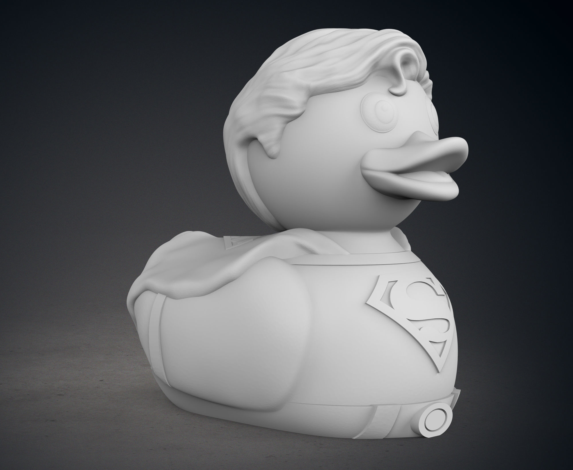 Cute Batman and Superman Rubber Ducks 3D print model_22