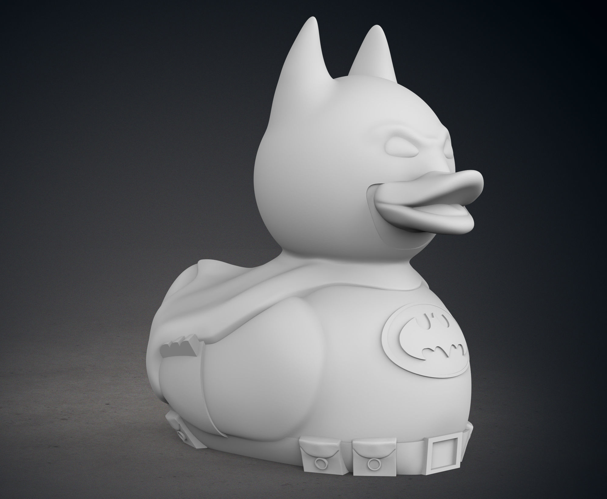 Cute Batman and Superman Rubber Ducks 3D print model_12