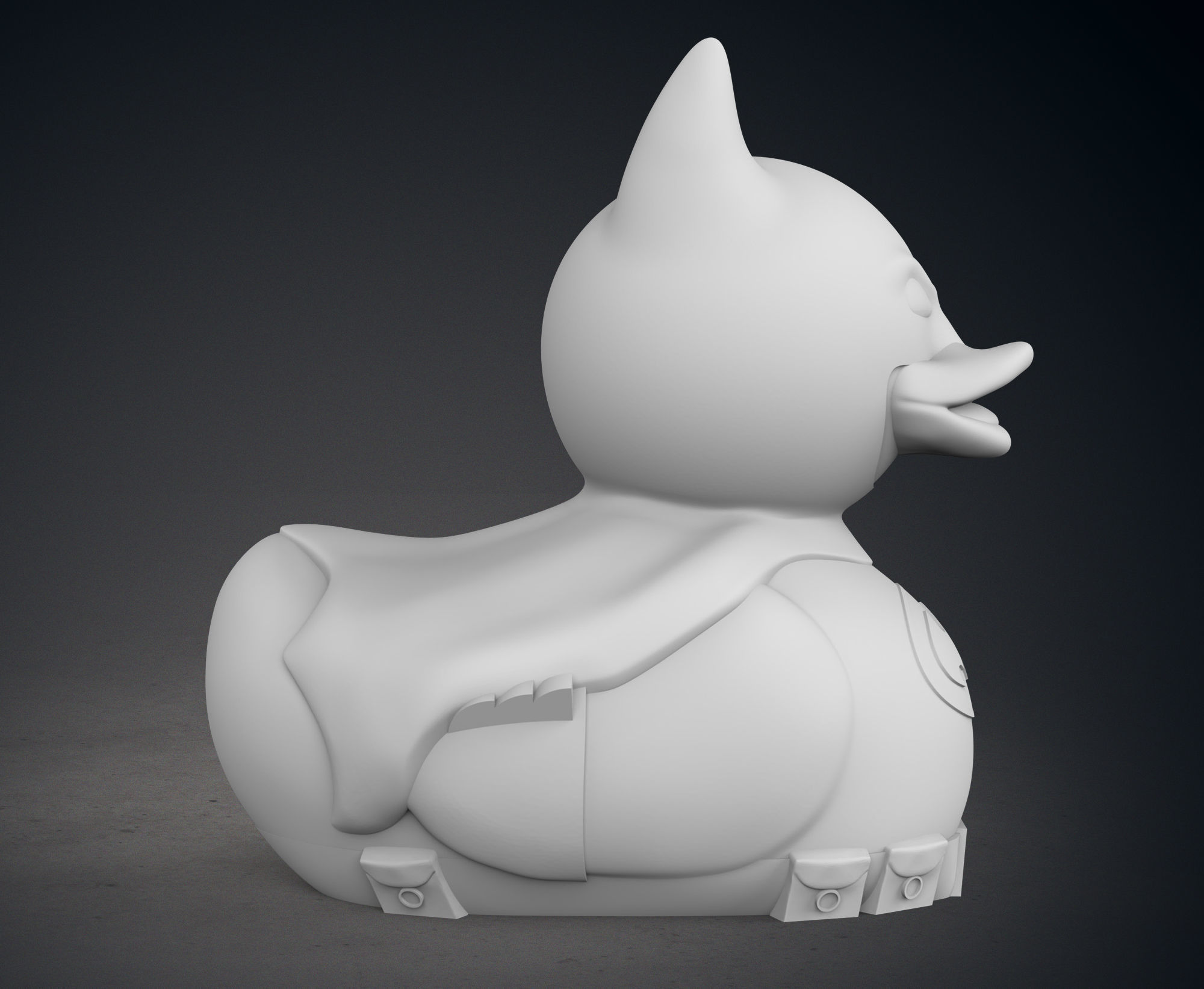 Cute Batman and Superman Rubber Ducks 3D print model_11