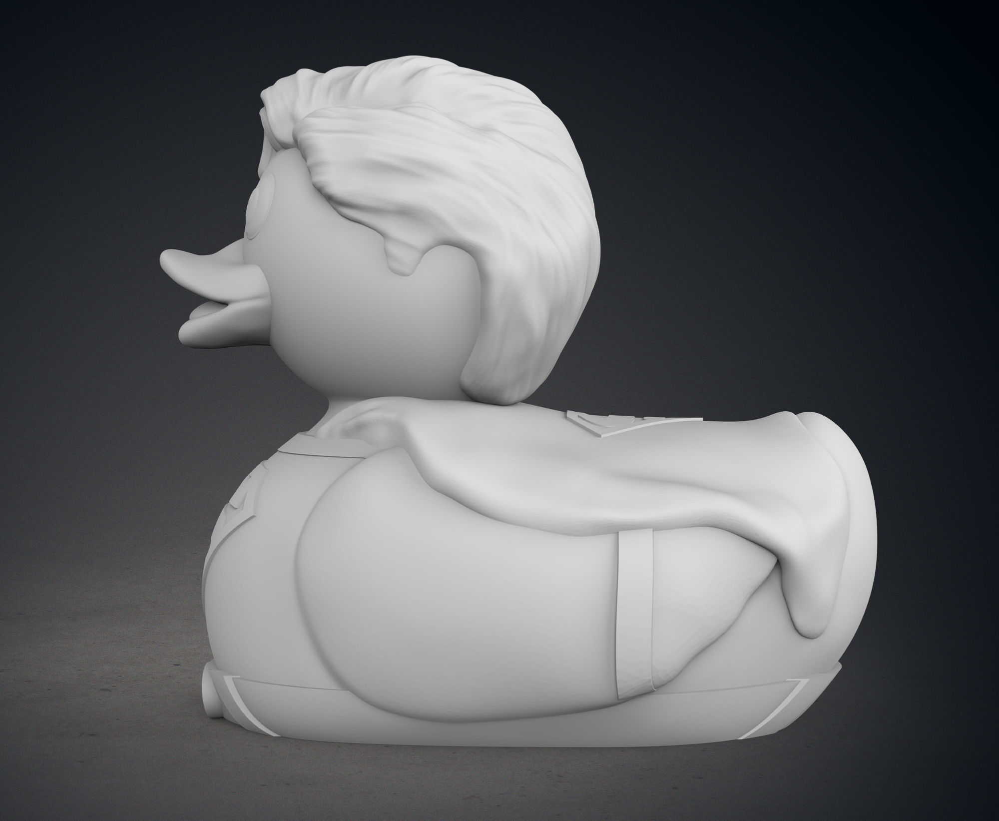 Cute Batman and Superman Rubber Ducks 3D print model_16