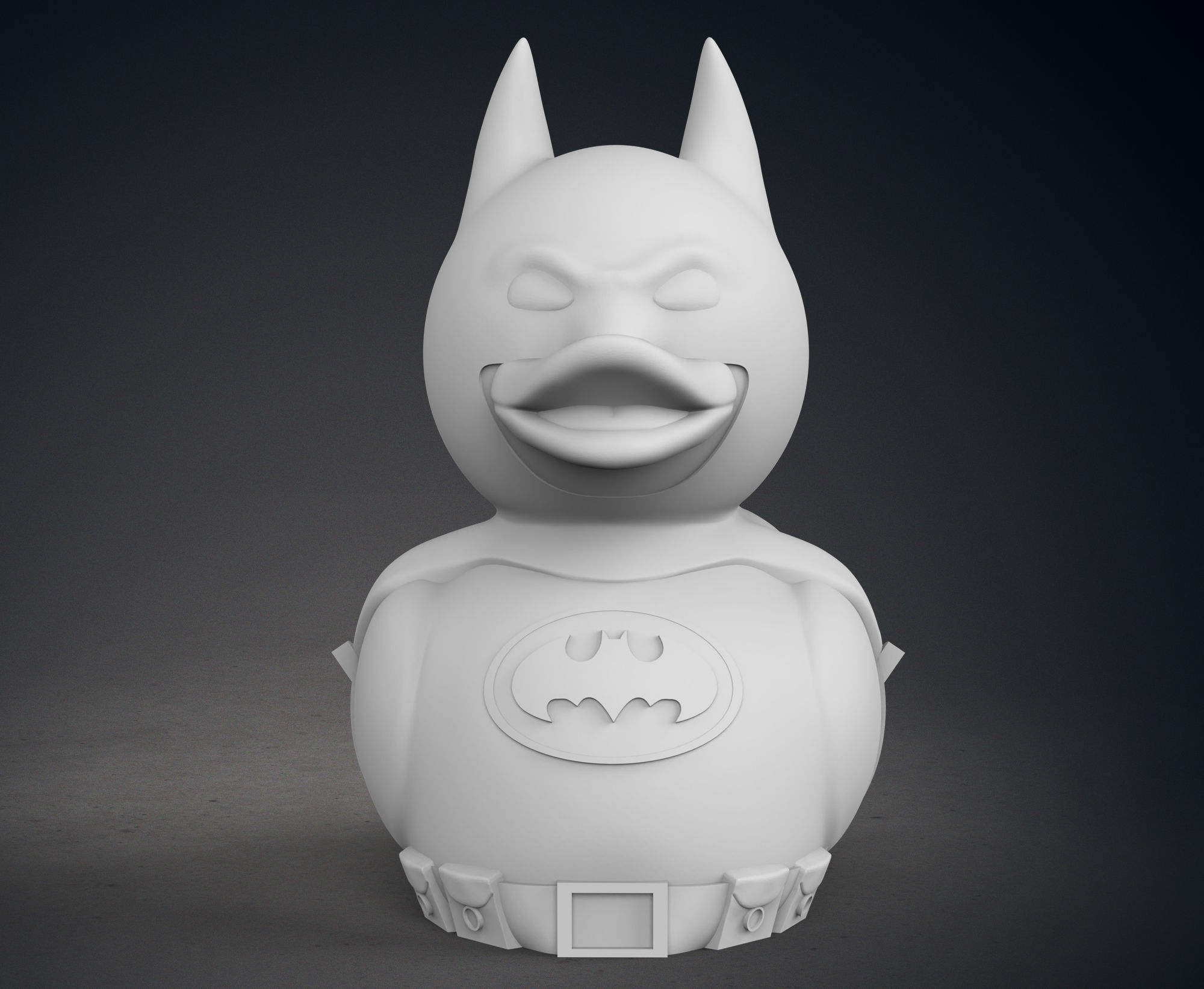 Cute Batman and Superman Rubber Ducks 3D print model_23