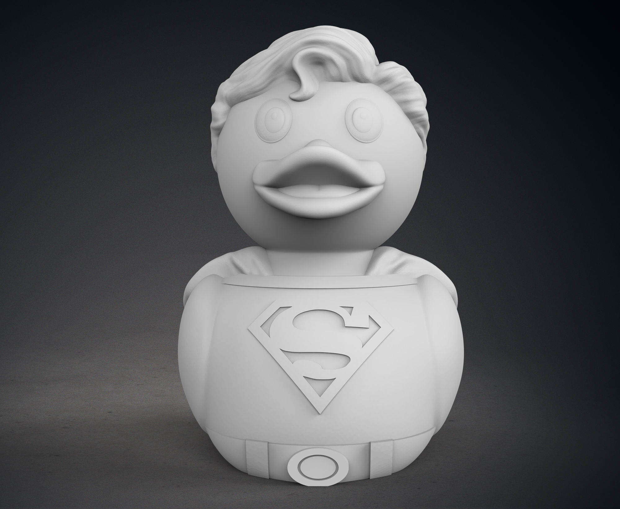 Cute Batman and Superman Rubber Ducks 3D print model_24