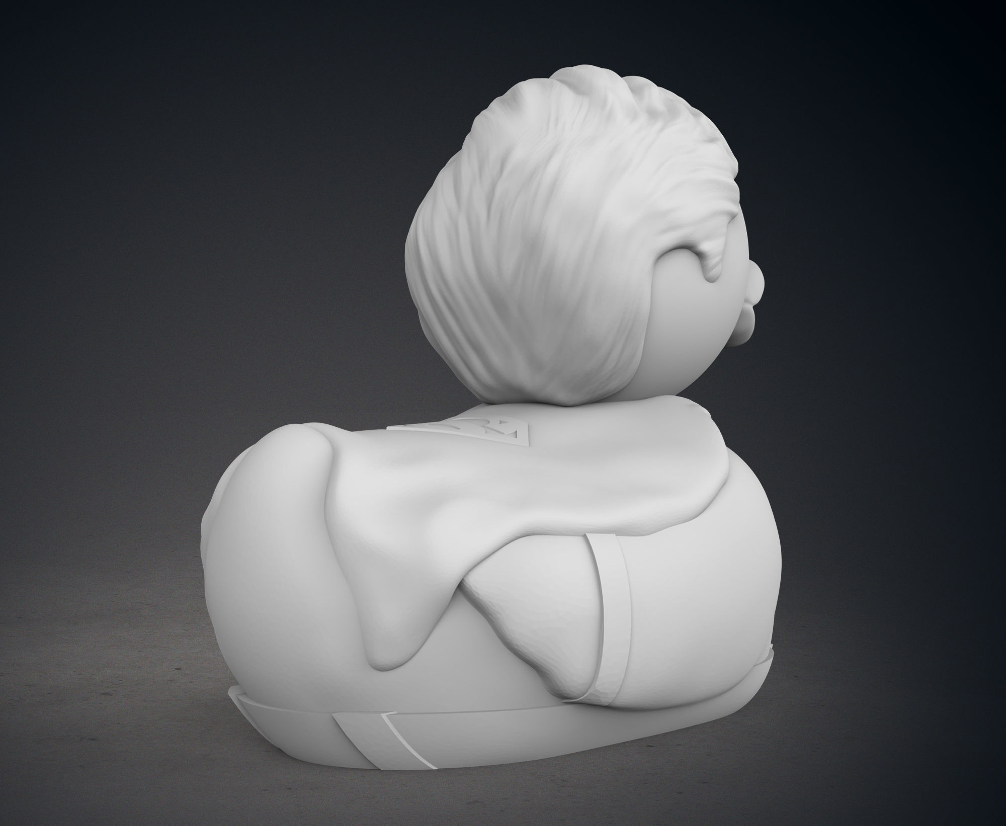 Cute Batman and Superman Rubber Ducks 3D print model_19