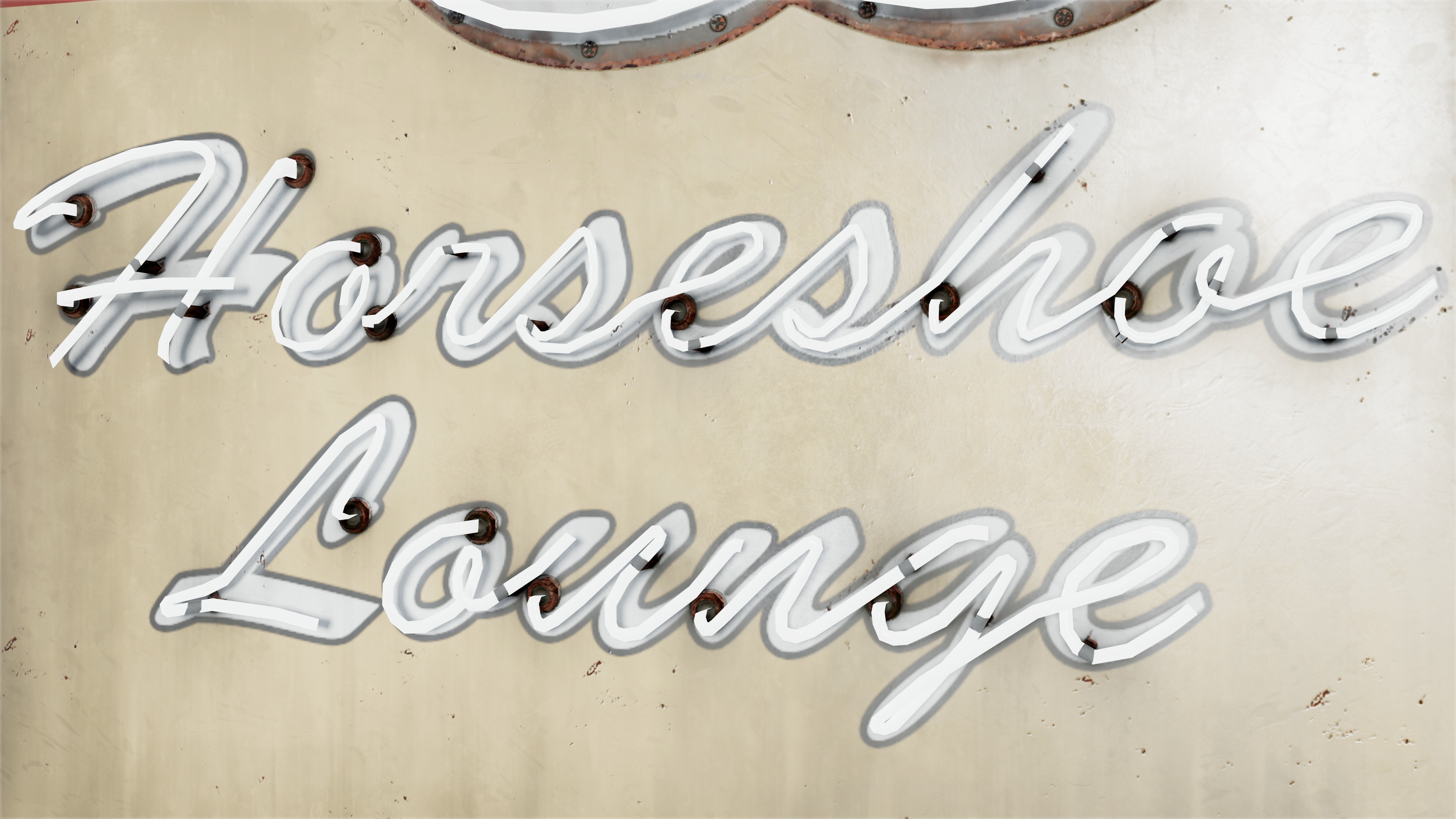 DIVE BAR - Bar Sign 01 - LOW POLY Low-poly 3D model_6