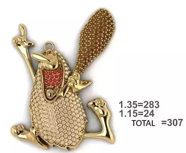 HIP HOP Captain Caveman pendant 3d wax resine projet jewellery 