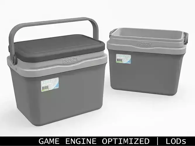 Plastic Cooler Gray Clean