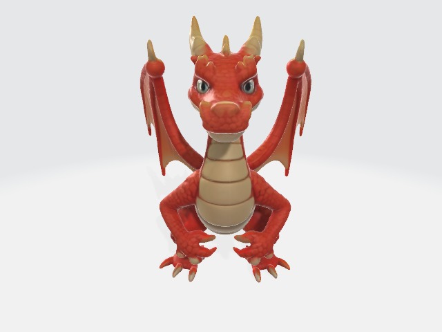 Cartoon dragon 3D model_3