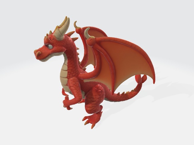 Cartoon dragon 3D model_1