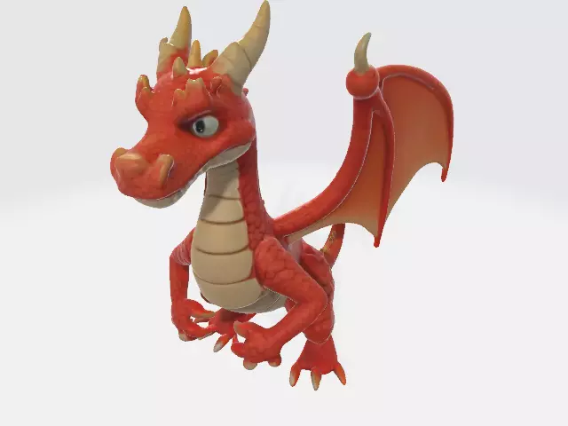 Cartoon dragon 3D model_0