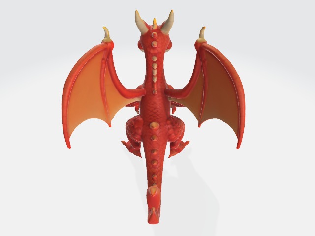 Cartoon dragon 3D model_2