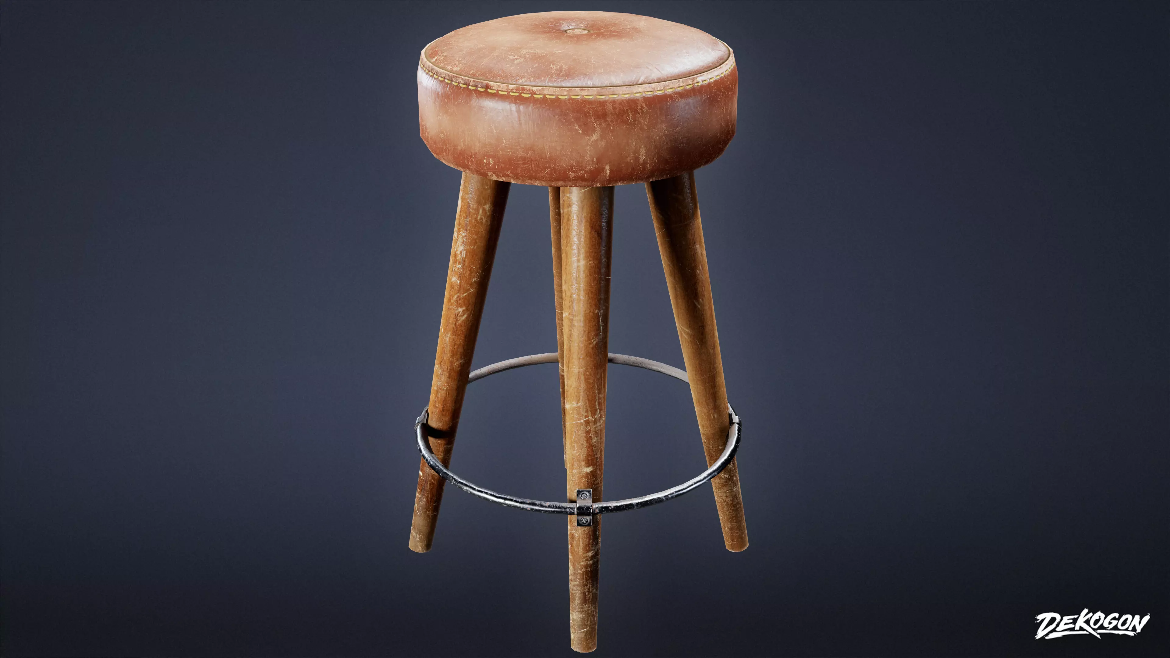 DIVE BAR - Barstool 01 - LOW POLY Low-poly 3D model