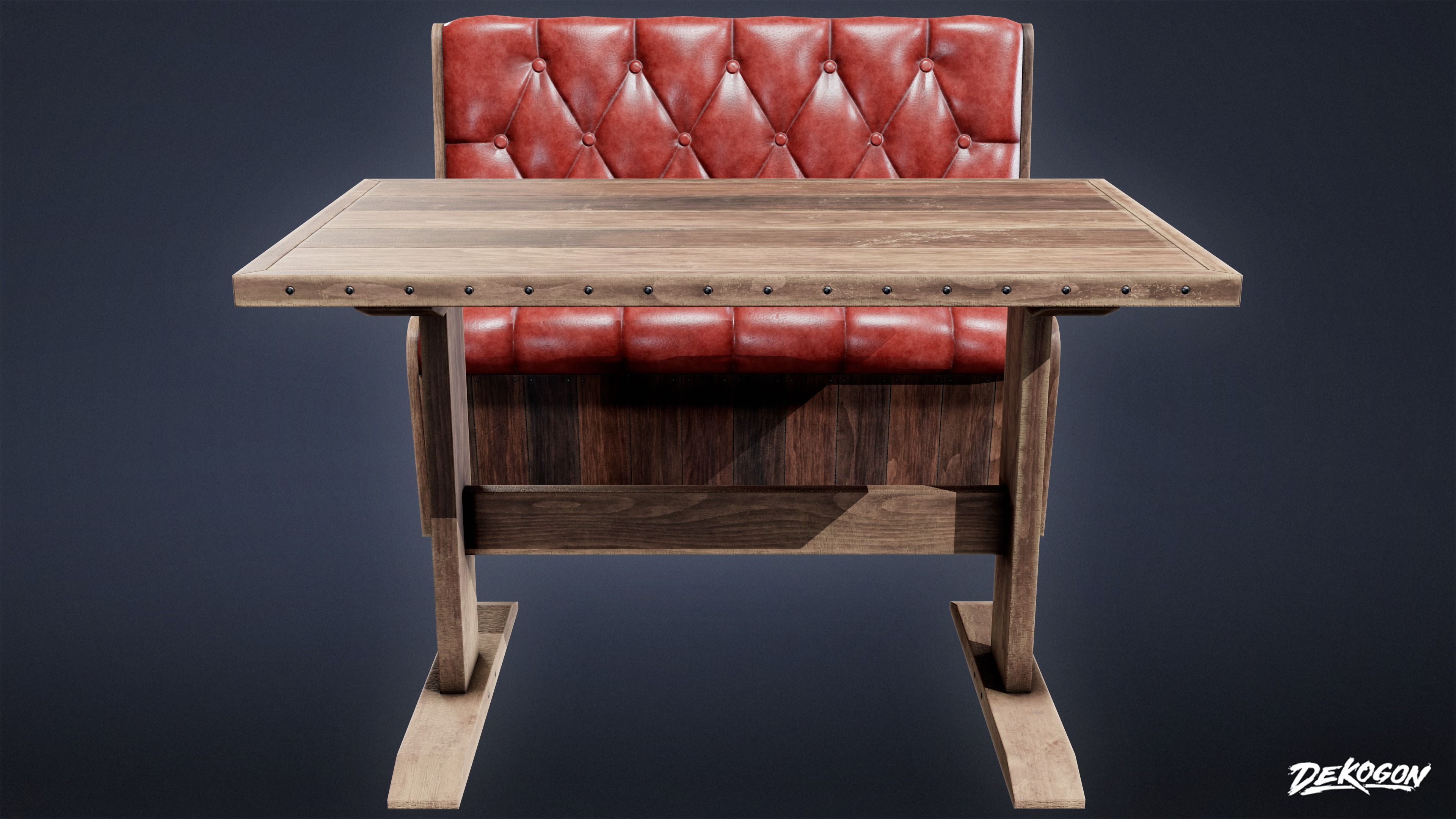 DIVE BAR - Booth 01 - LOW POLY Low-poly 3D model_2